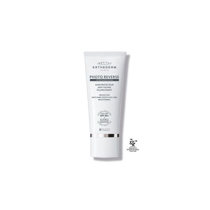 1b9ff2e27e0191a68500bbbdbc05ed5e-218232-3701cer6n6-jpg Institut Esthederm Photo Reverse Tinted SPF 50+ Anti-Dark Spots Face Care – Light Beige, 50ml | UAE - Image 1