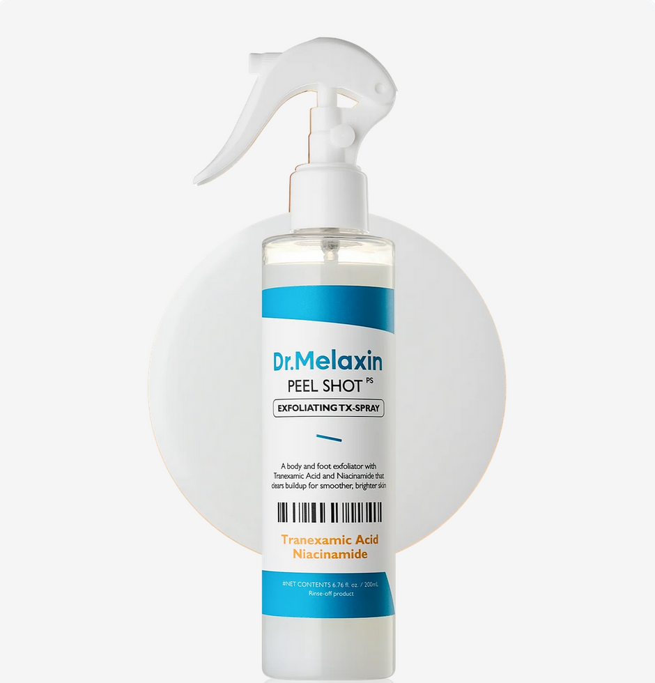 DR.MELAXIN PEEL SHOT EXFOLIATING TX-SPRAY 200ML – KOREAN BODY & FOOT EXFOLIATING SPRAY - Image 1