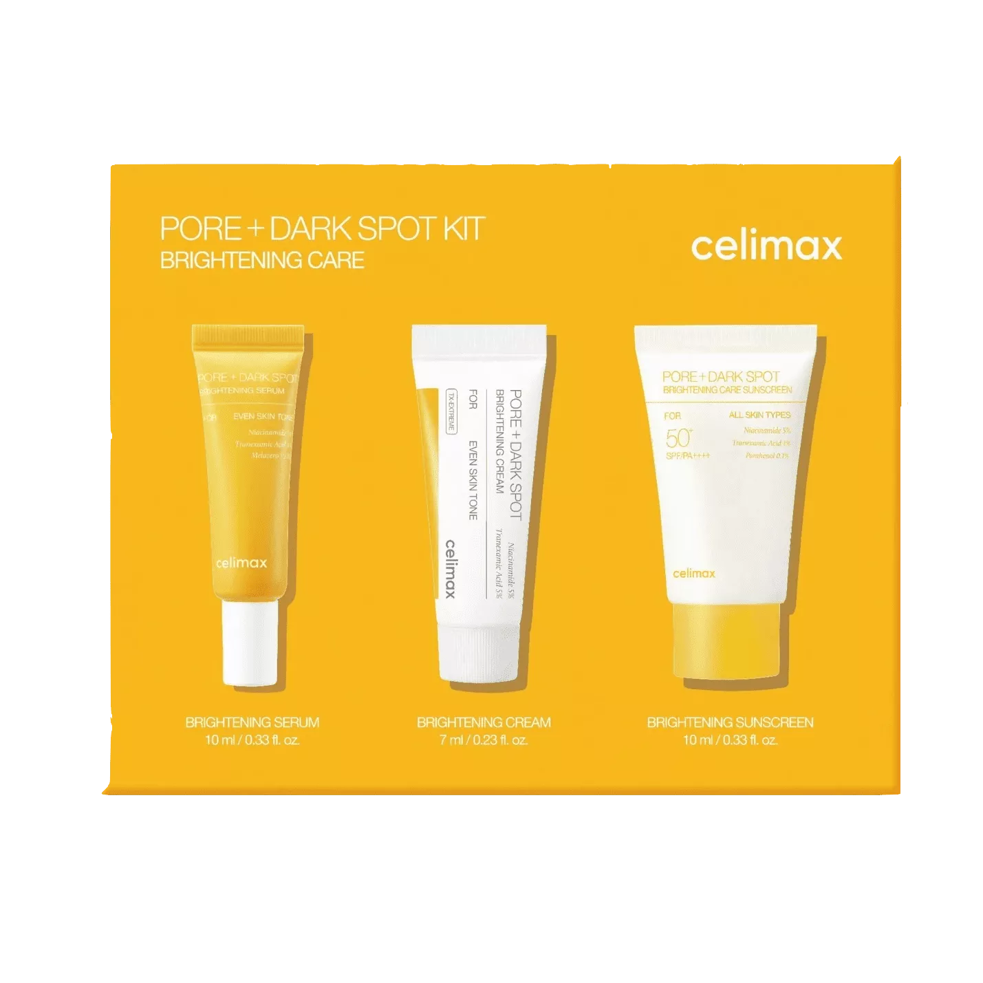 celimax-pore-dark-spot-brightening-care-kit-3pcs-01 Celimax Pore + Dark Spot Brightening Care Kit – 3-Piece Starter Set - Image 1